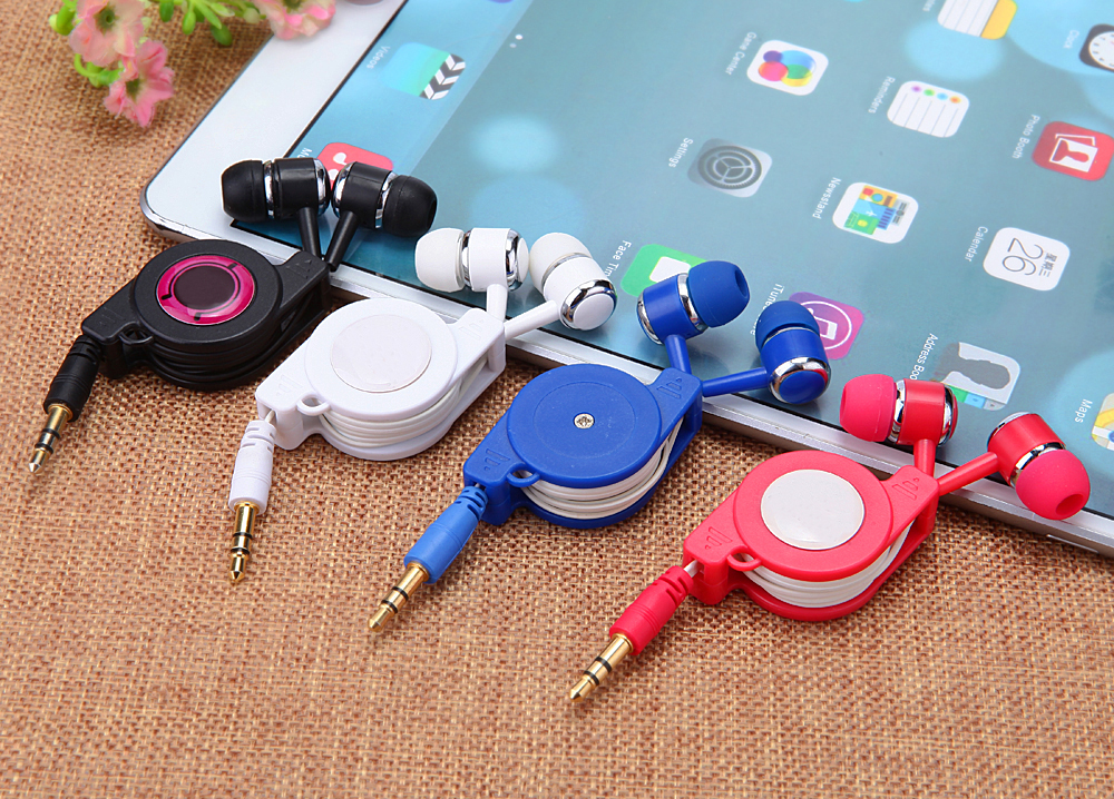 Retractable colorful earbuds WK-RTEAR001